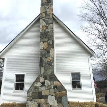 granite stone chimney